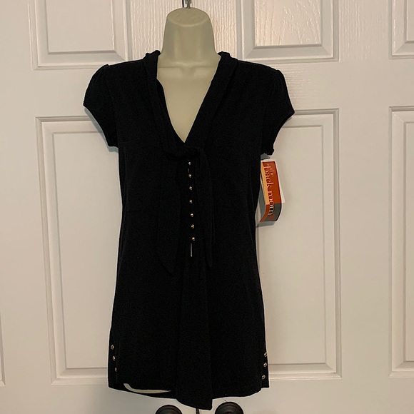 LaRok Tops - LaRok Short Sleeve Black Shirt Size S